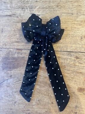 NWT LoveShackFancy Lorna Barette - Velvet Hair Bow